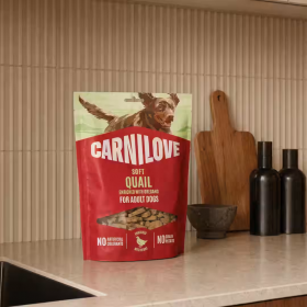 Супер премиум меко лакомство за кучета  Carnilove Soft Snack Quail with Oregano с пъдпъдък и риган , 200 г 